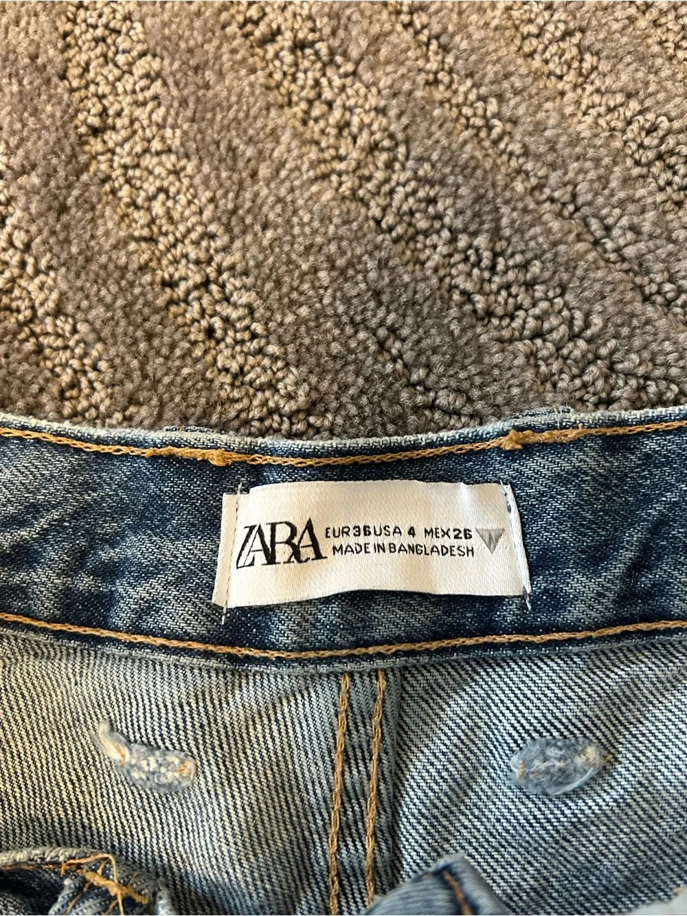 Zara Distressed Denim Shorts
